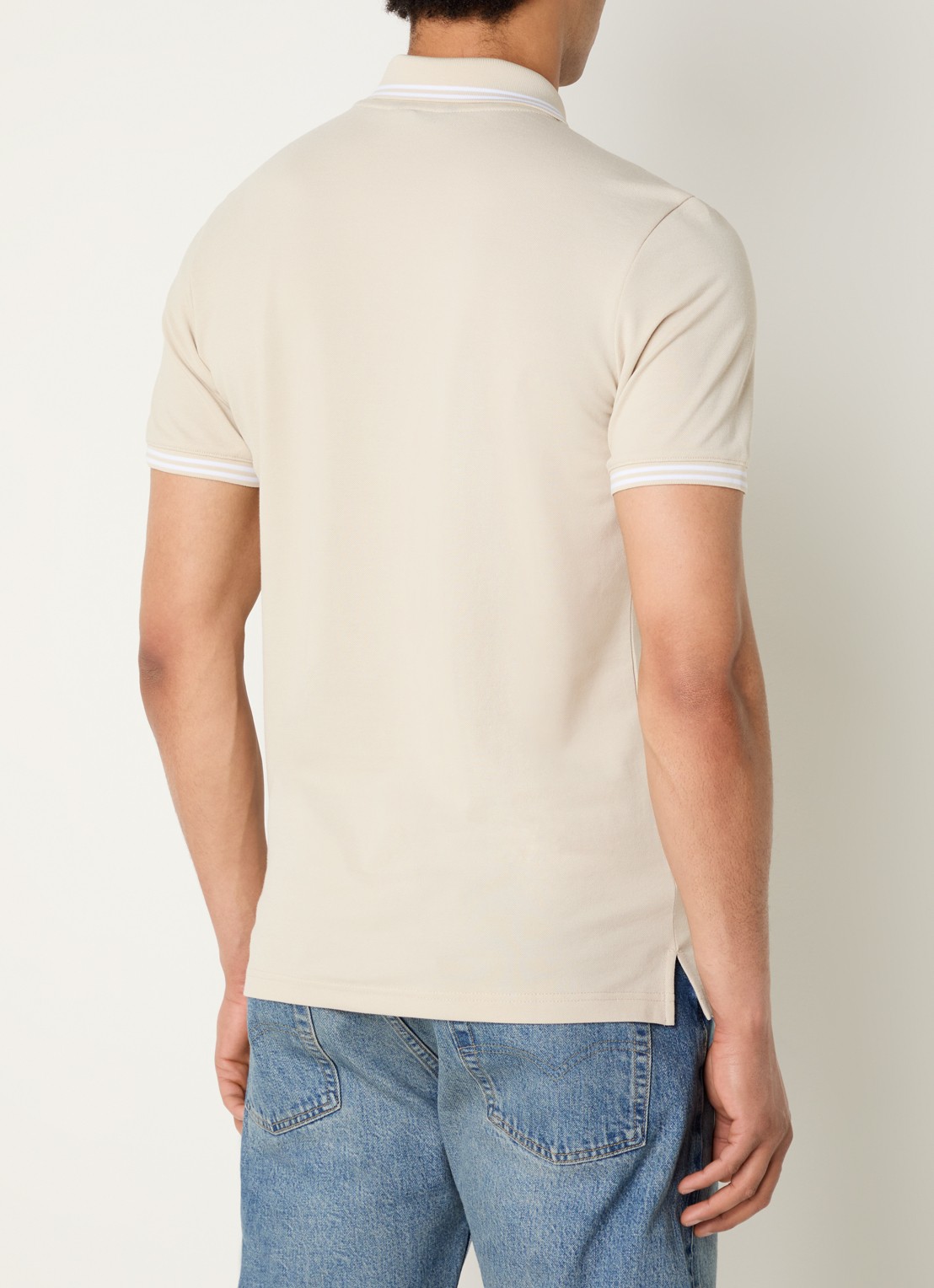 Airforce Regular fit polo met logoprint - achterkant 2 beige