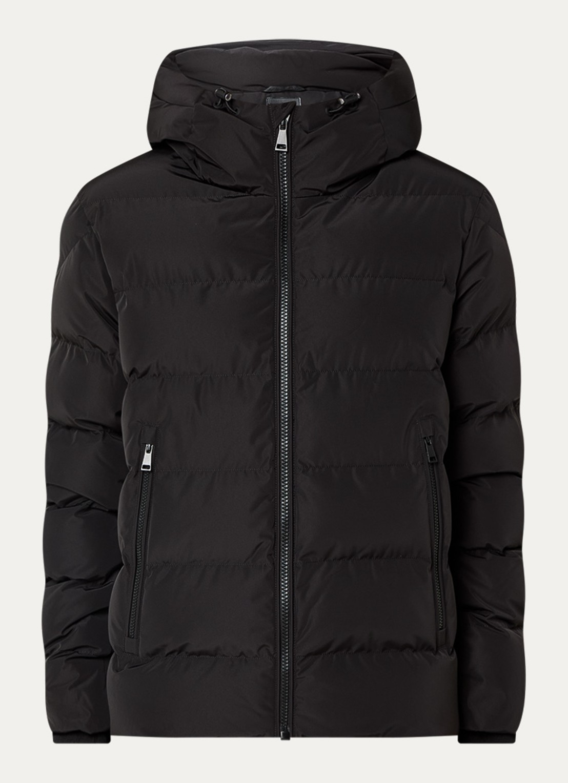 Airforce Robin puffer jack met capuchon - voorkant zwart