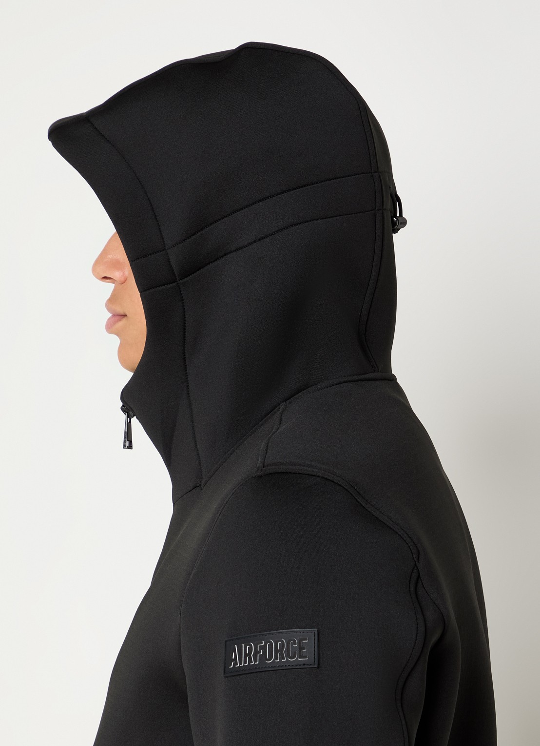 Airforce Scuba jack met capuchon en steekzakken - detail 3 zwart