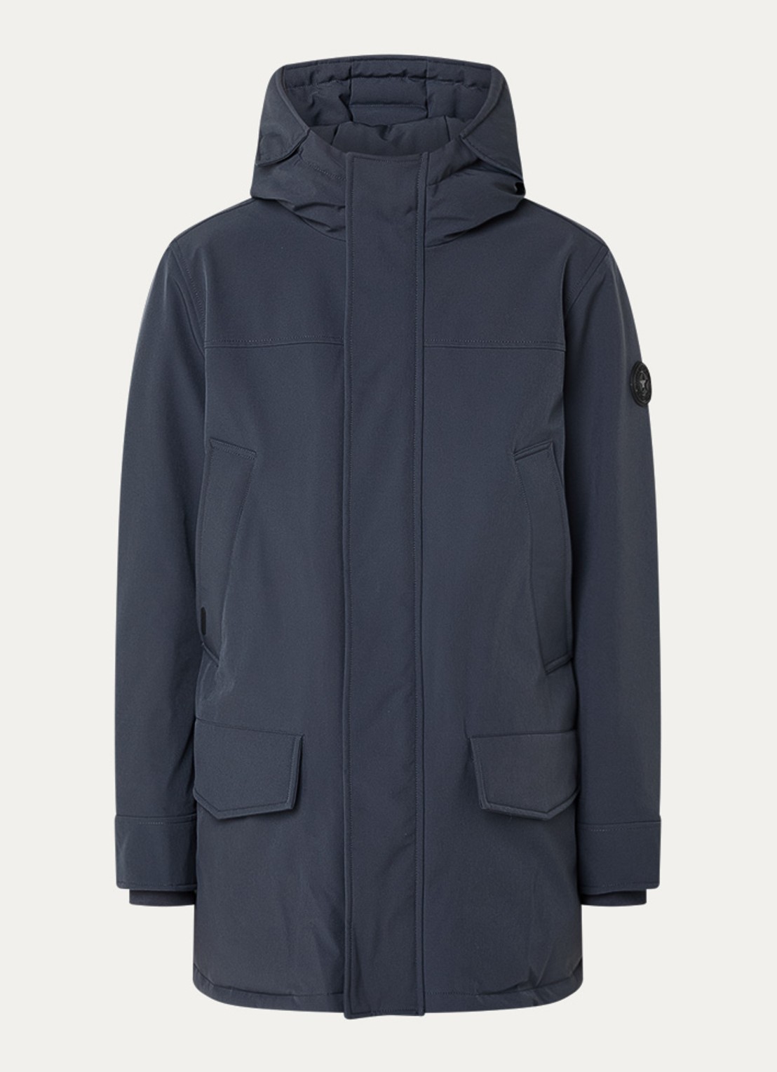 Airforce Snow gewatteerde parka met capuchon - voorkant 2 blauw