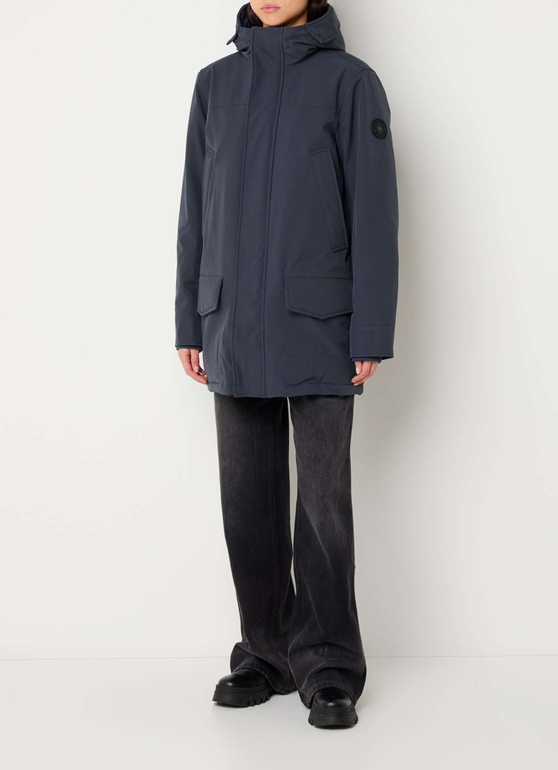 Airforce Snow gewatteerde parka met capuchon - voorkant 3 blauw