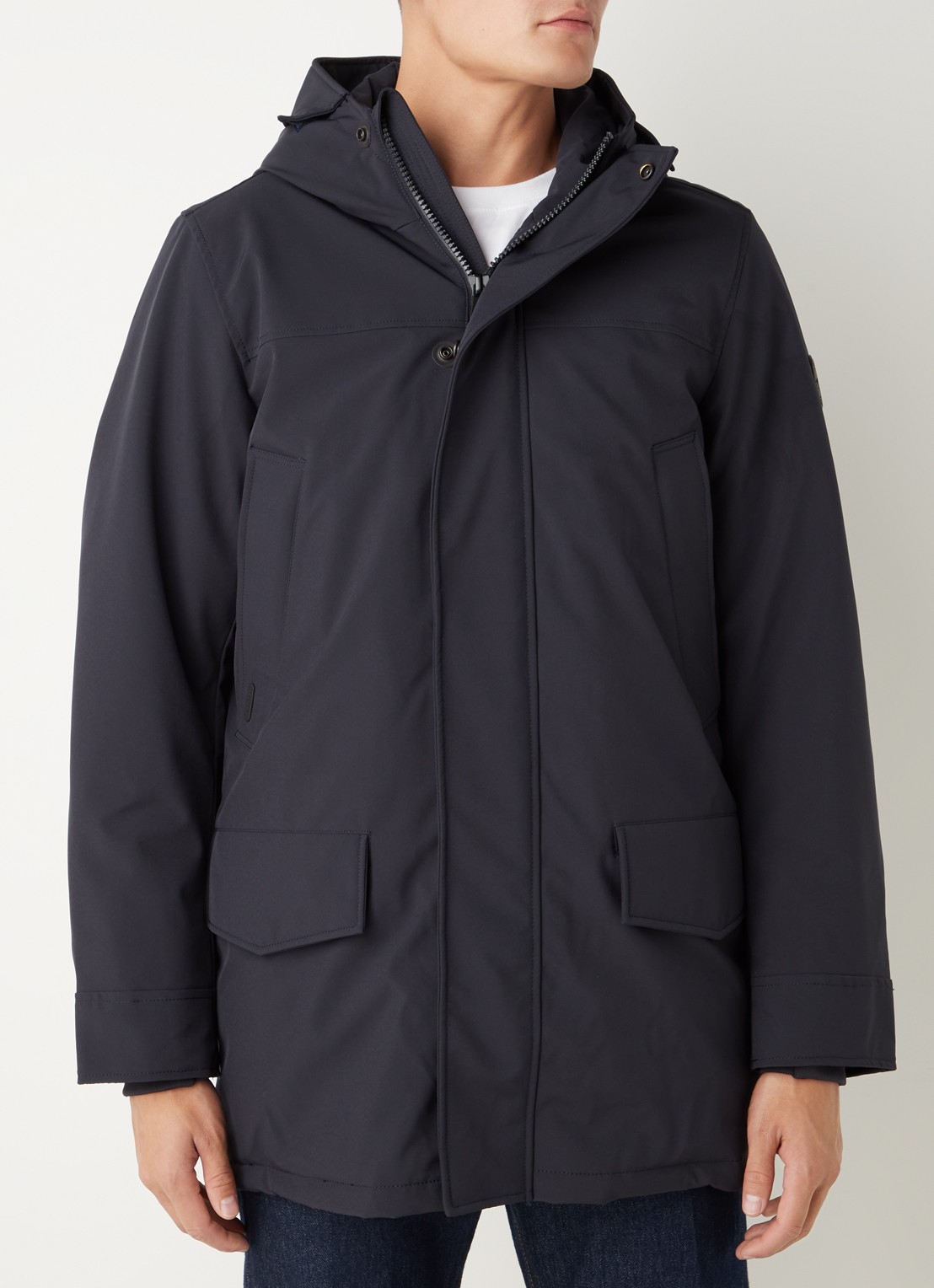 Airforce Snow gewatteerde parka met capuchon - detail 3 donkerblauw