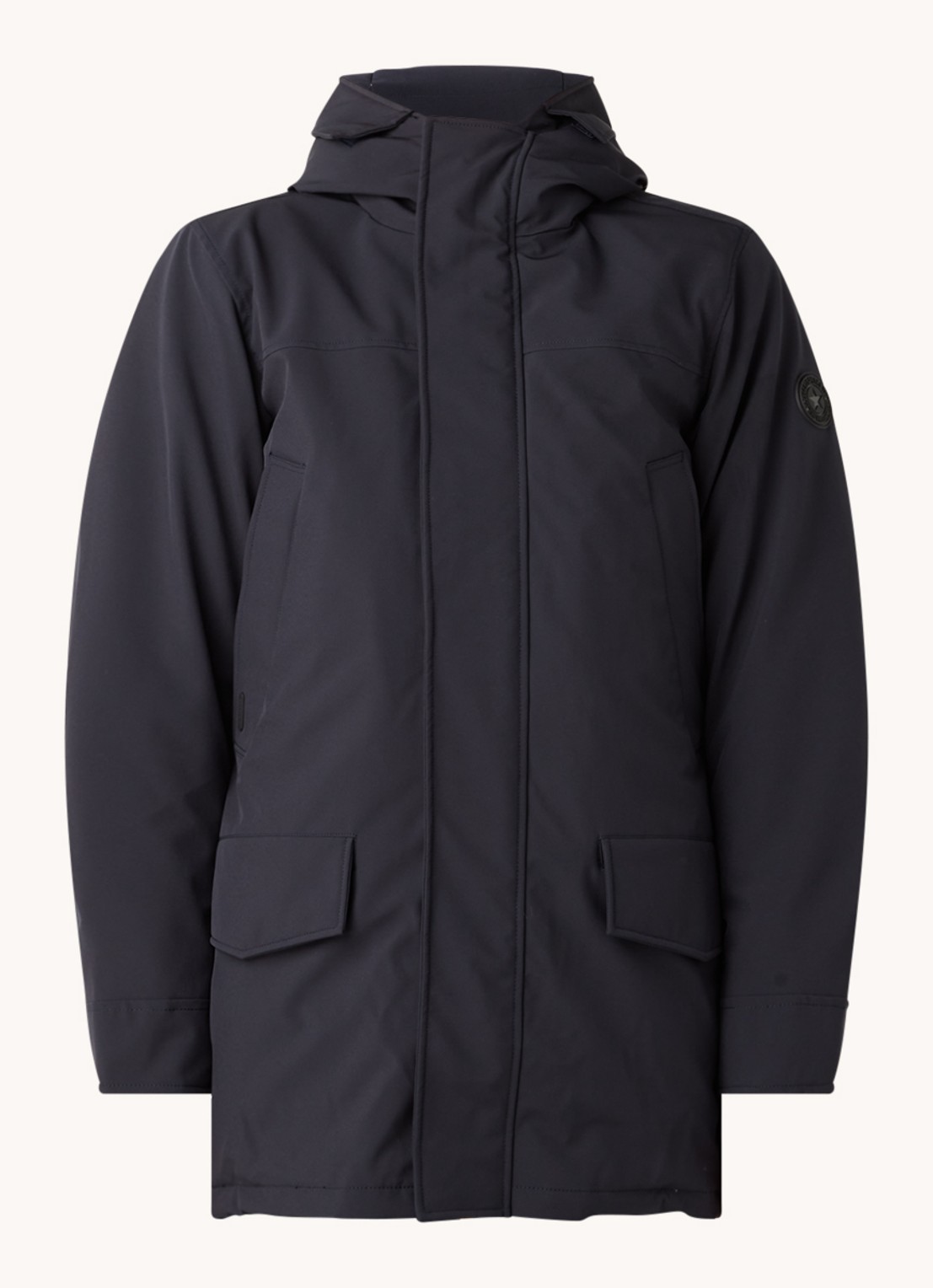 Airforce Snow gewatteerde parka met capuchon - voorkant 2 donkerblauw