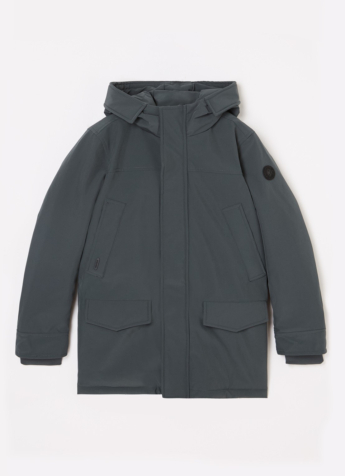 Airforce Snow gewatteerde parka met capuchon  - voorkant olijfgroen