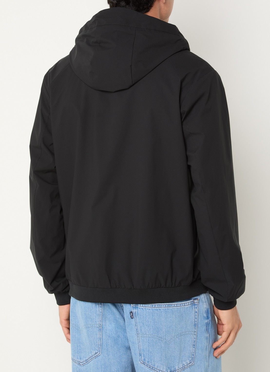 Airforce Softshell jack met capuchon en ritszakken - achterkant 2 zwart