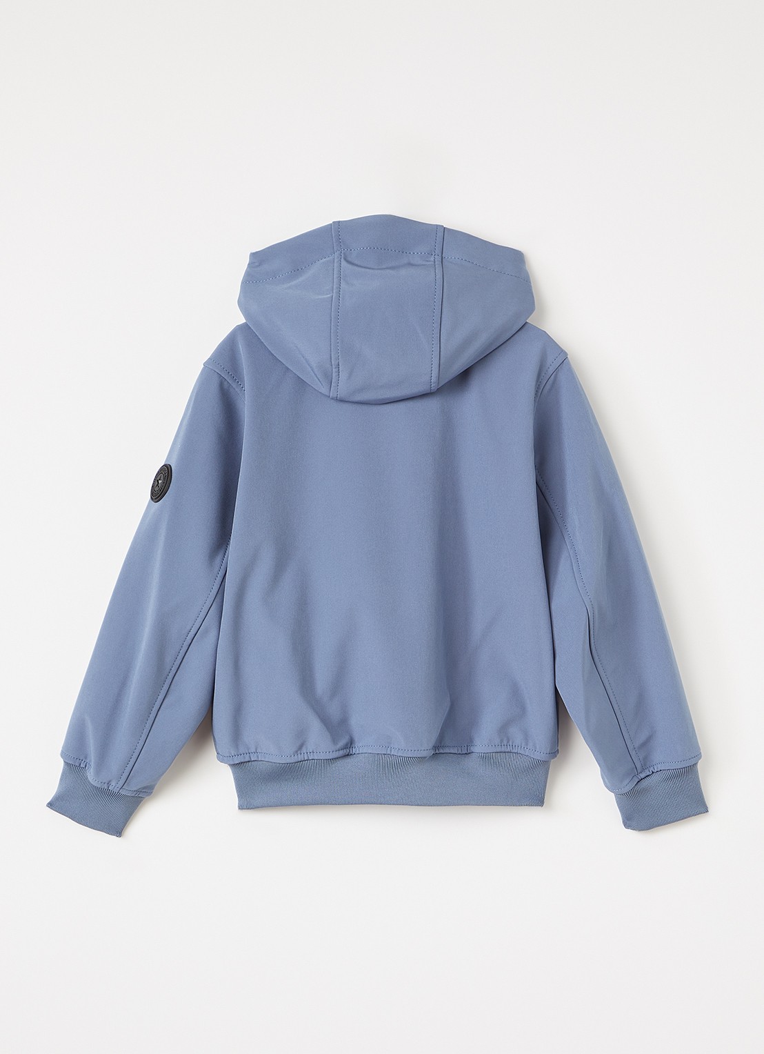 Airforce Softshell jack met ritszakken en capuchon - achterkant 4 staalblauw