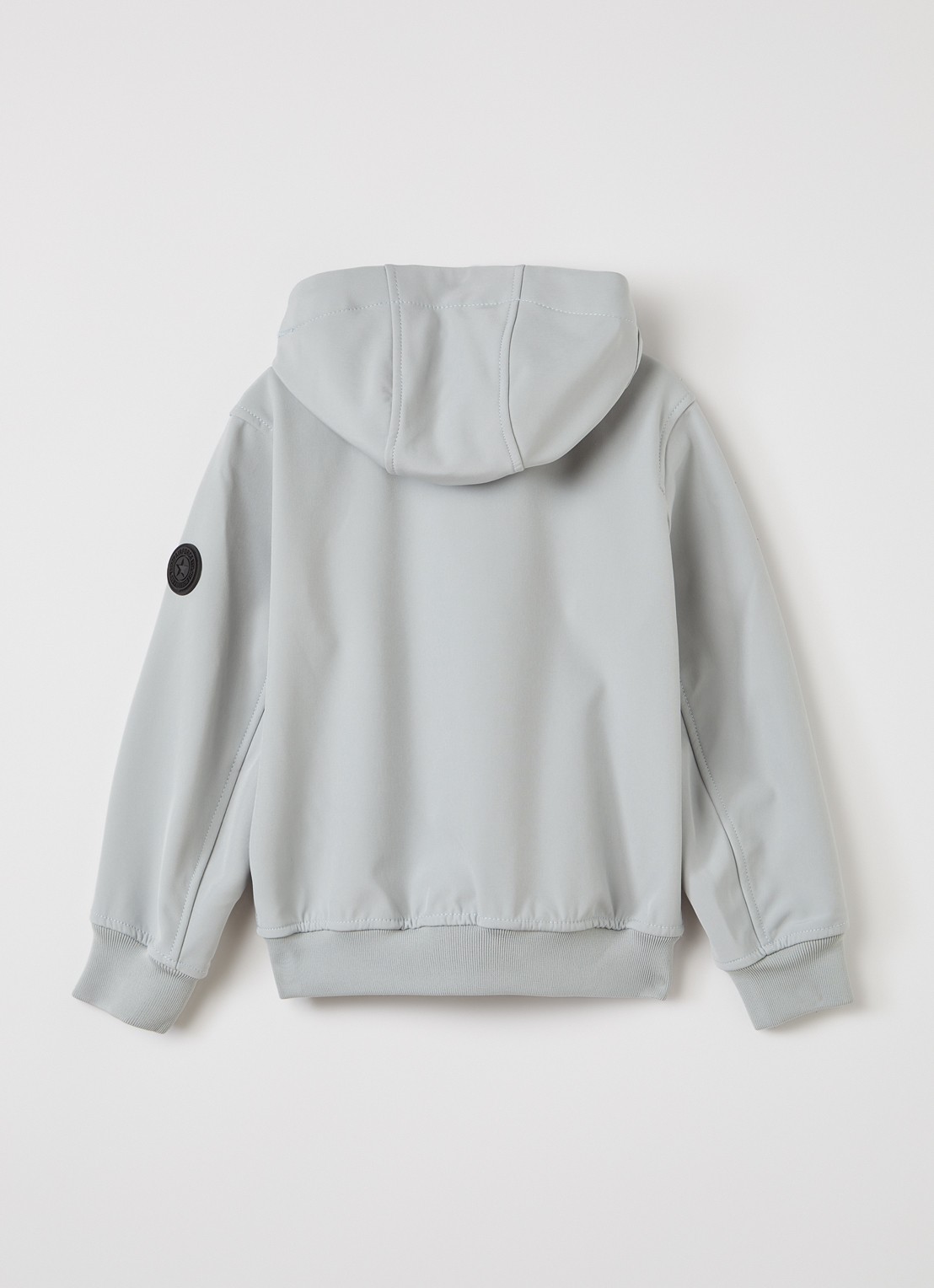 Airforce Softshell jack met ritszakken en capuchon - achterkant 4 lichtgrijs