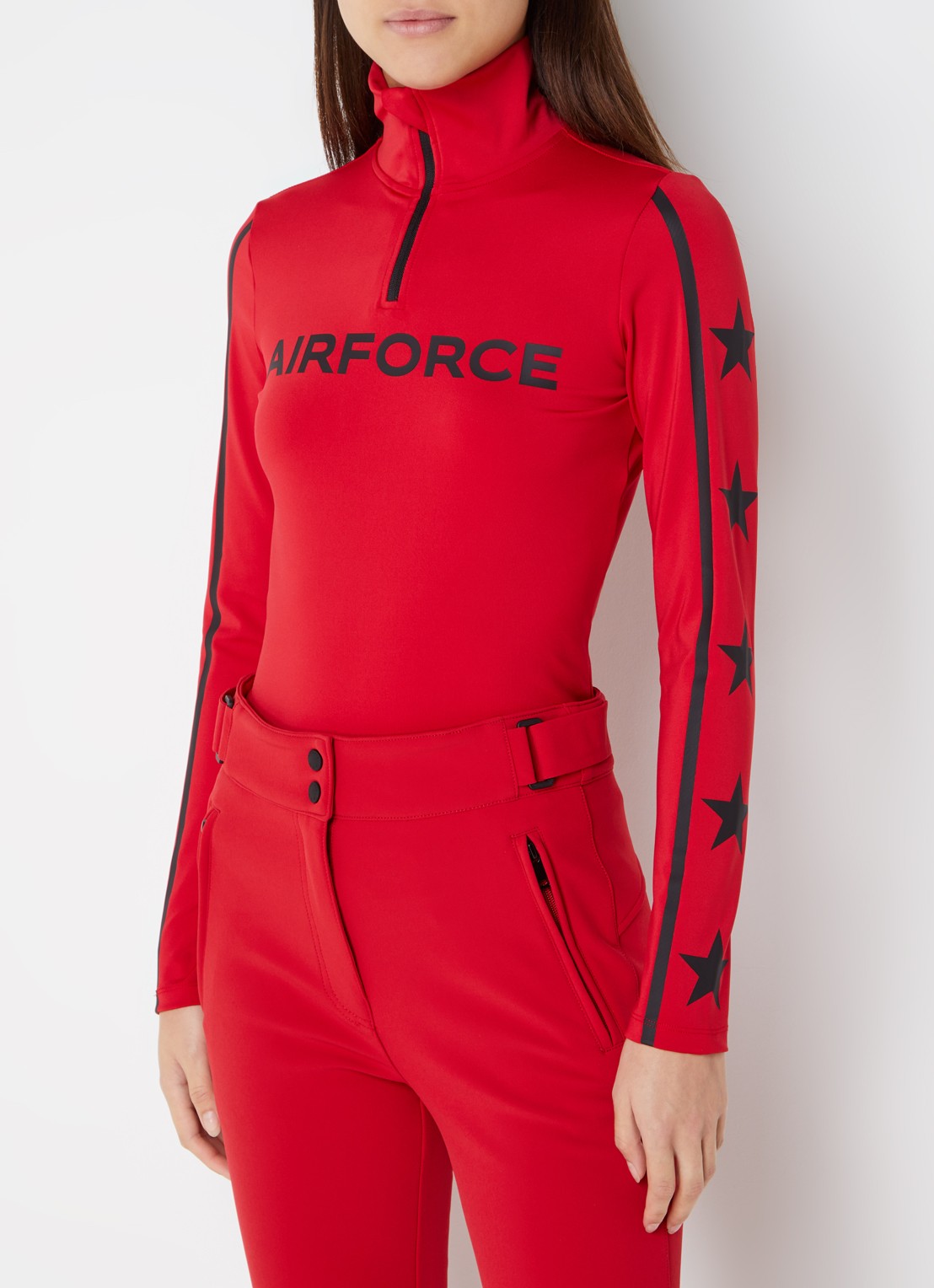 Airforce Squaw Vally skipully met logoprint - detail 4 rood