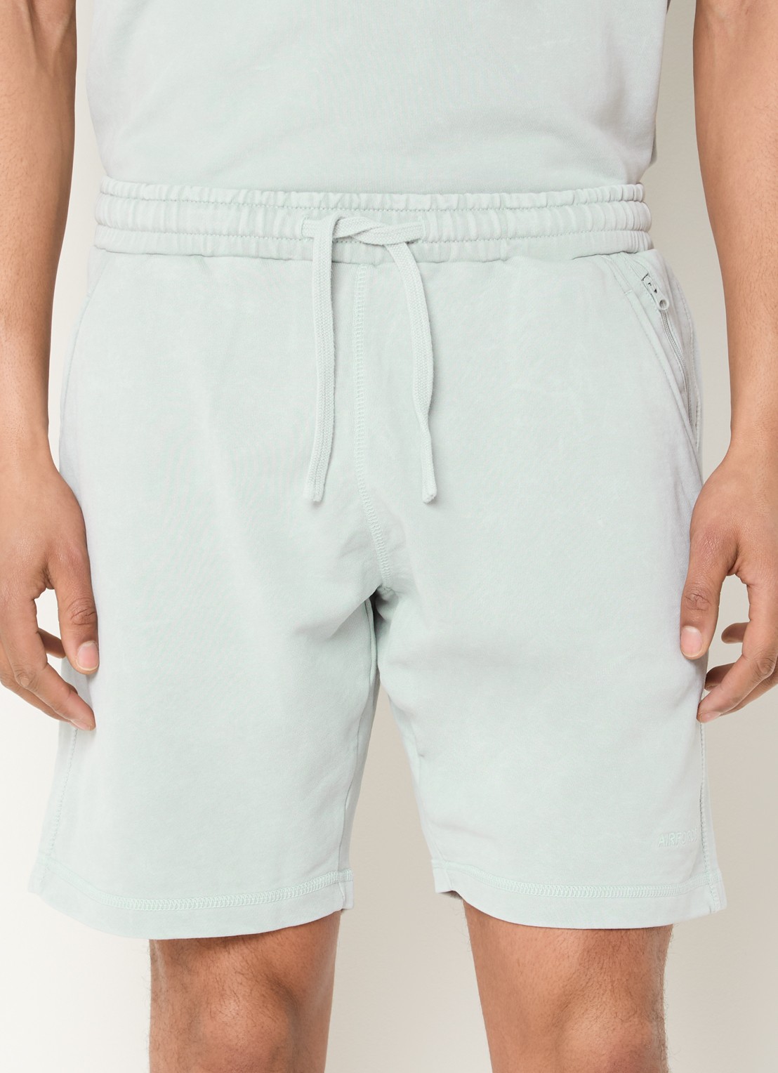 Airforce Straight fit korte broek met steekzakken - detail 2 mint
