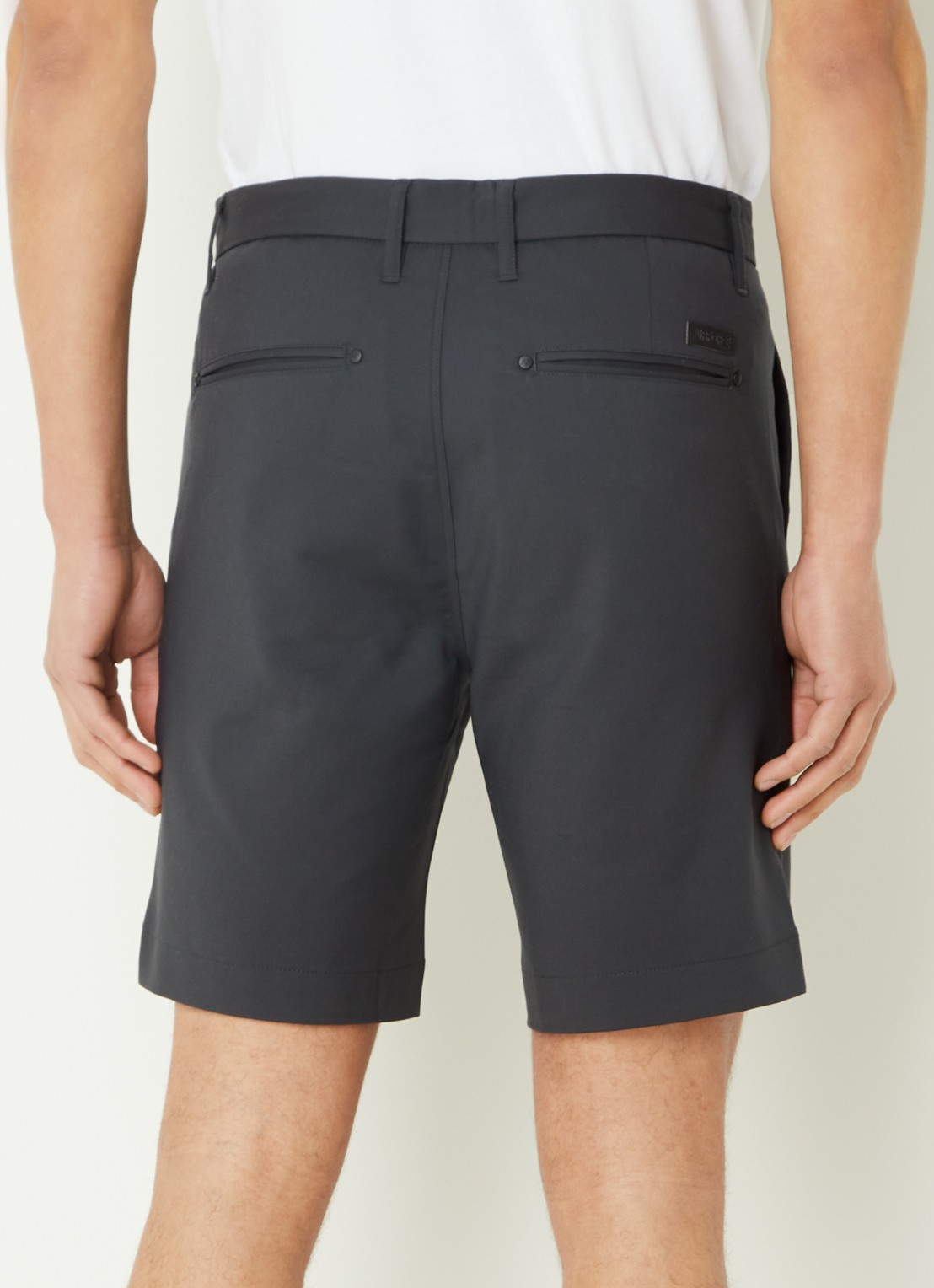 Airforce Straight fit korte chino met steekzakken  - achterkant antraciet