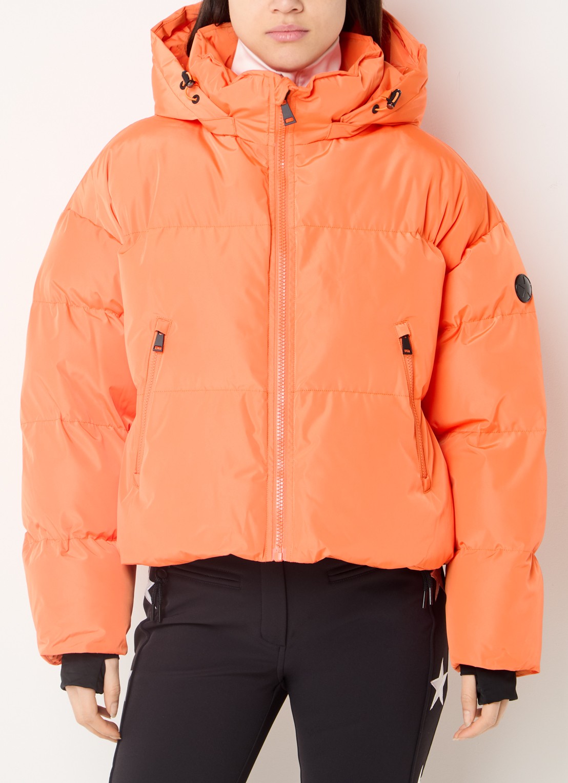 Airforce Sun Peaks ski-jas met afneembare capuchon en ritszakken - detail orange