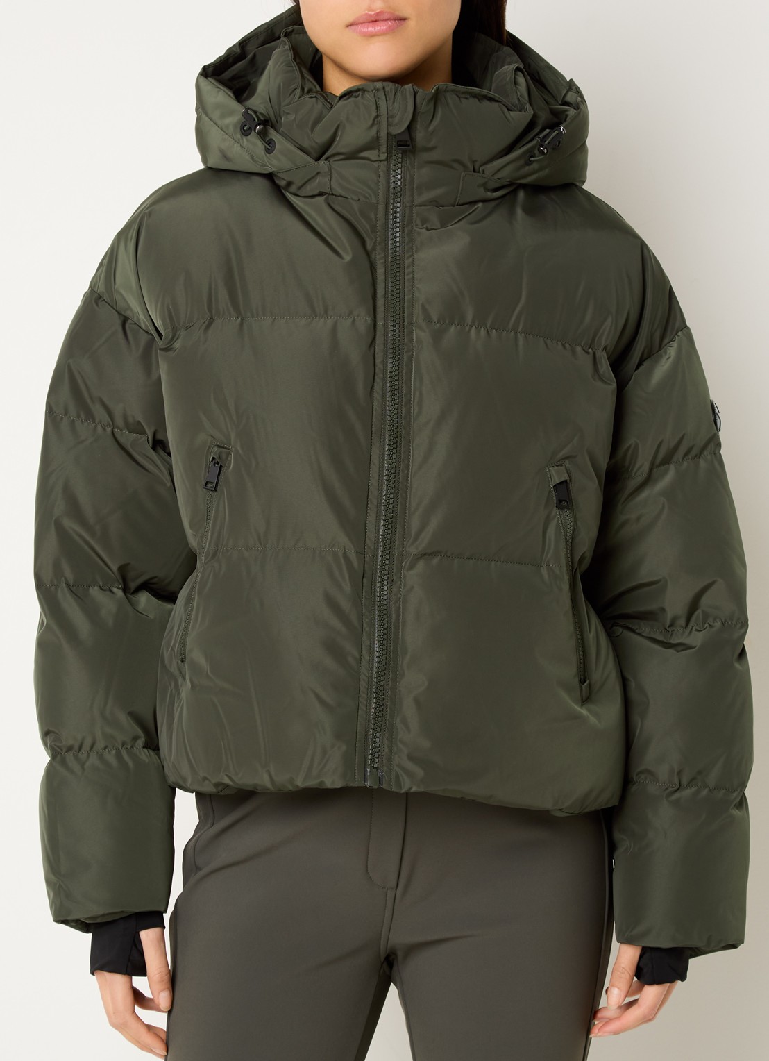 Airforce Sun Peaks ski-jas met afneembare capuchon en ritszakken - detail 2 bronsgroen