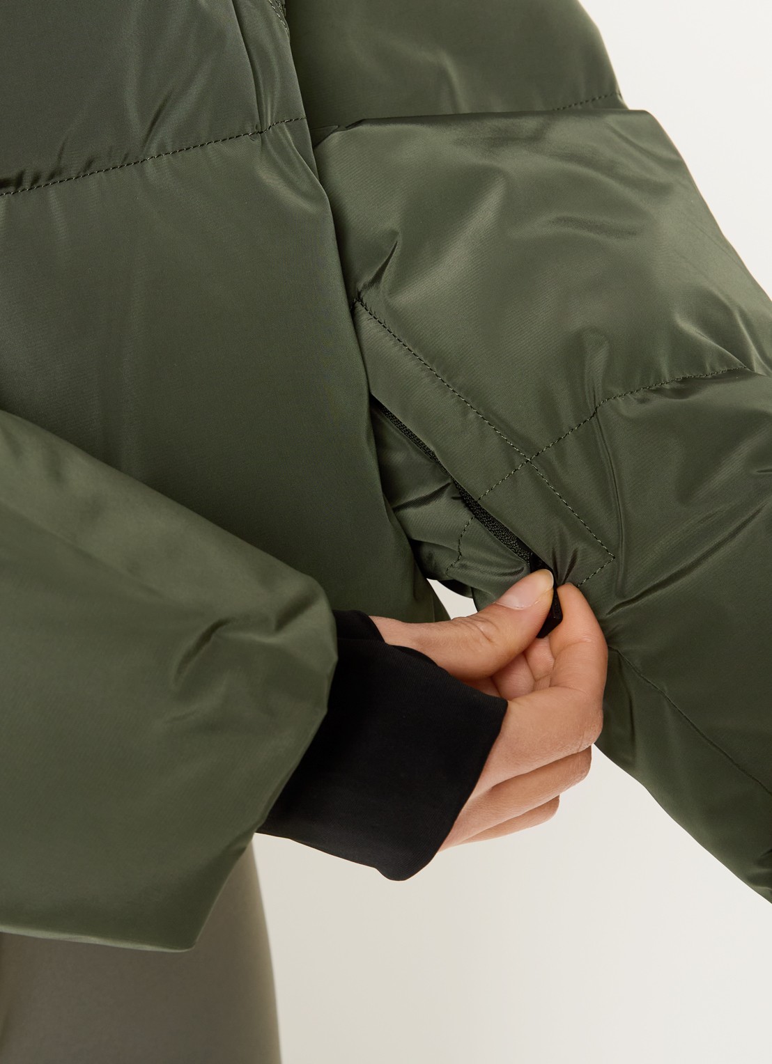 Airforce Sun Peaks ski-jas met afneembare capuchon en ritszakken - detail 3 bronsgroen