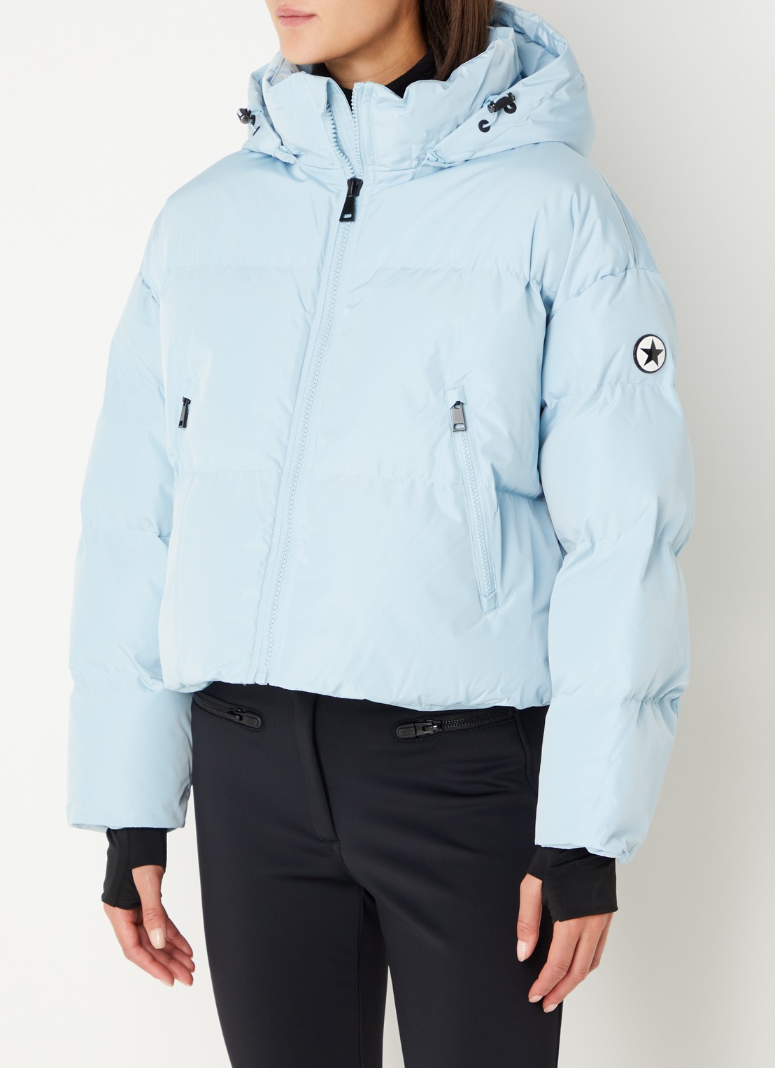 Airforce Sun Peaks ski-jas met afneembare capuchon en ritszakken - detail 2 lichtblauw