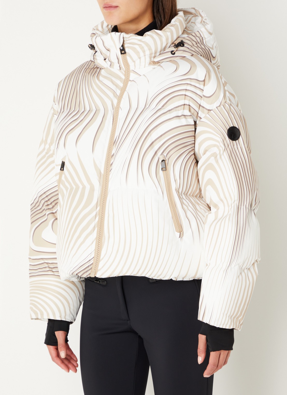 Airforce Sun Peaks ski-jas met afneembare capuchon en ritszakken - detail beige