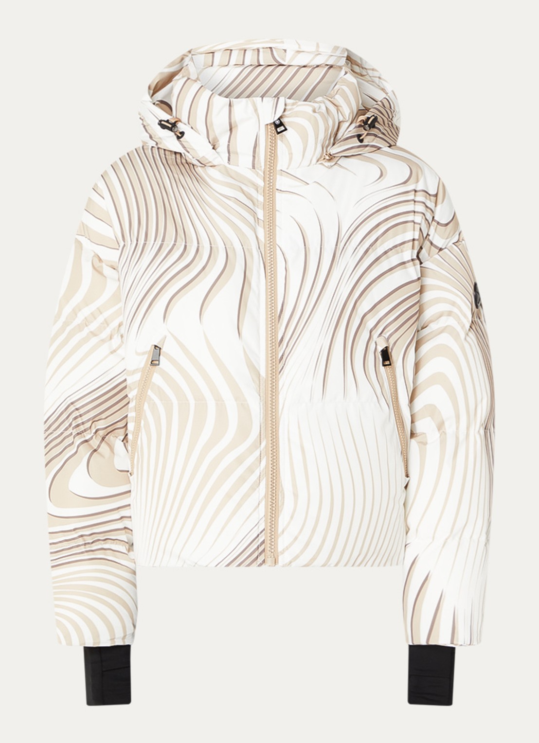 Airforce Sun Peaks ski-jas met afneembare capuchon en ritszakken - voorkant 4 beige