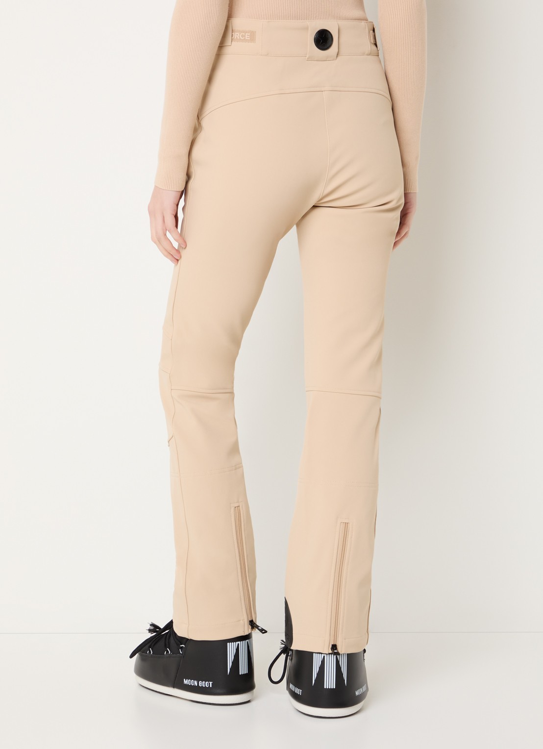 Airforce Sundance Mountain high waist flared skibroek met ritszakken - achterkant beige