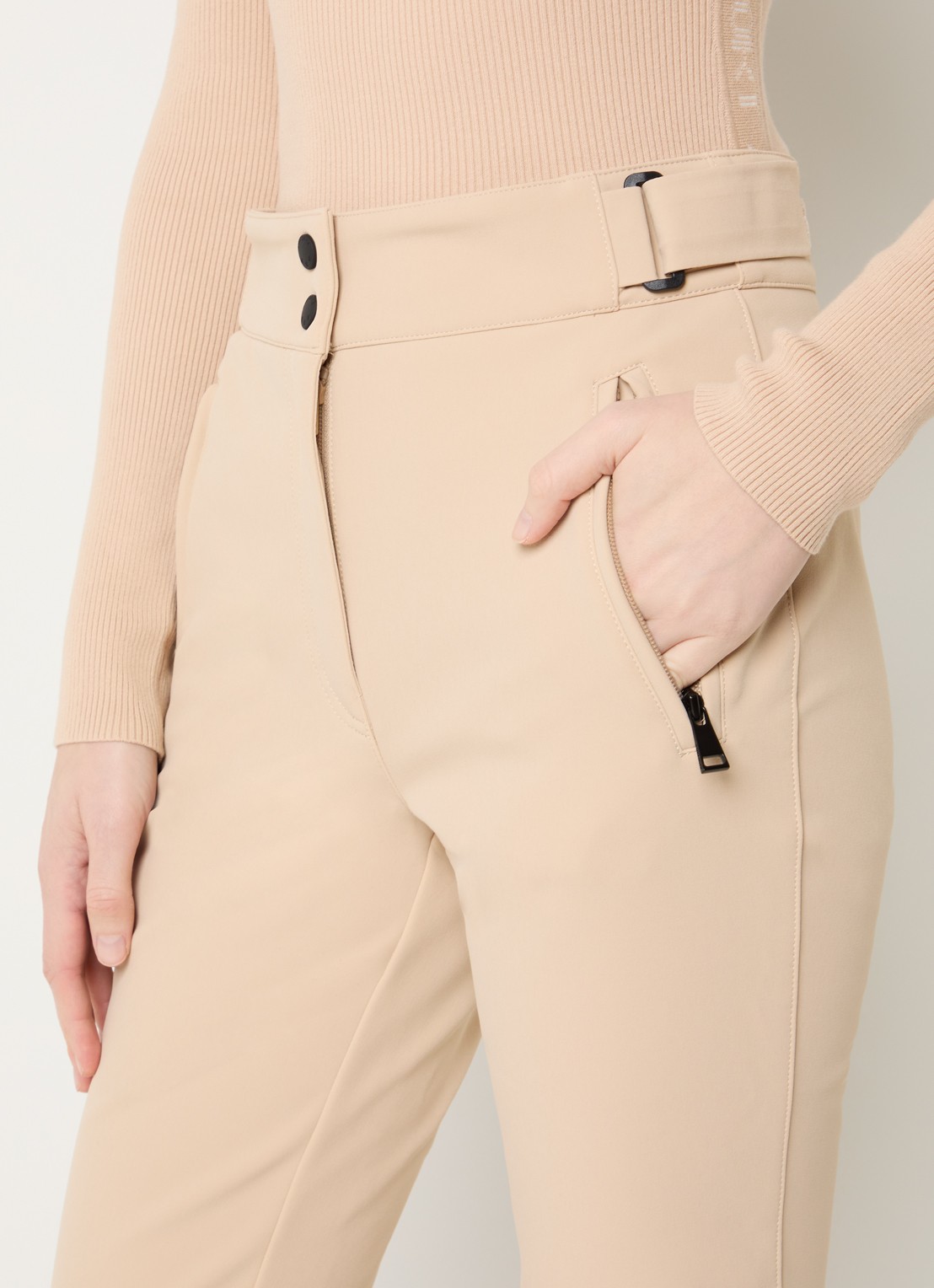 Airforce Sundance Mountain high waist flared skibroek met ritszakken - detail 5 beige