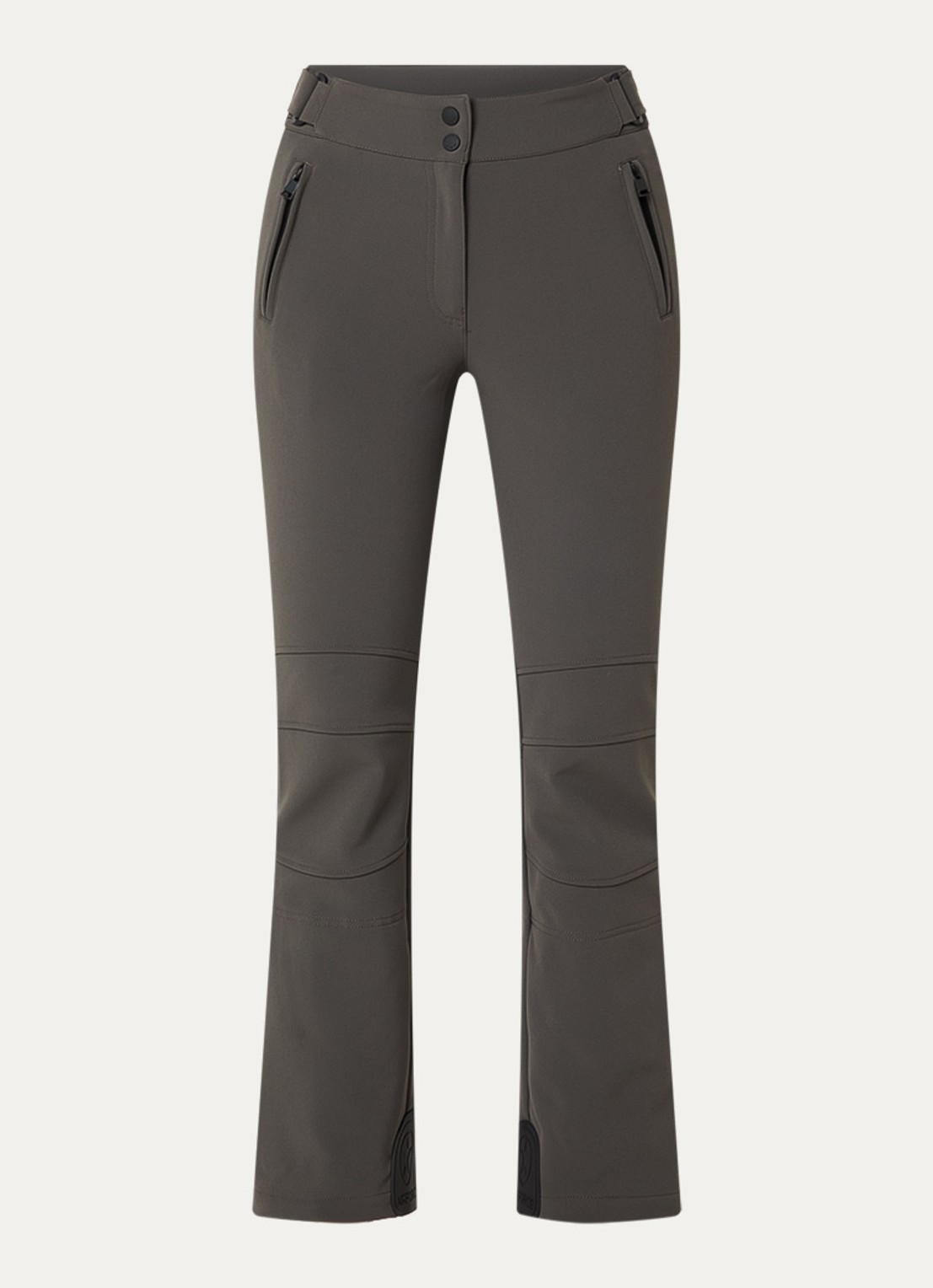 Airforce Sundance Mountain high waist flared skibroek met ritszakken - voorkant 2 lichtbruin