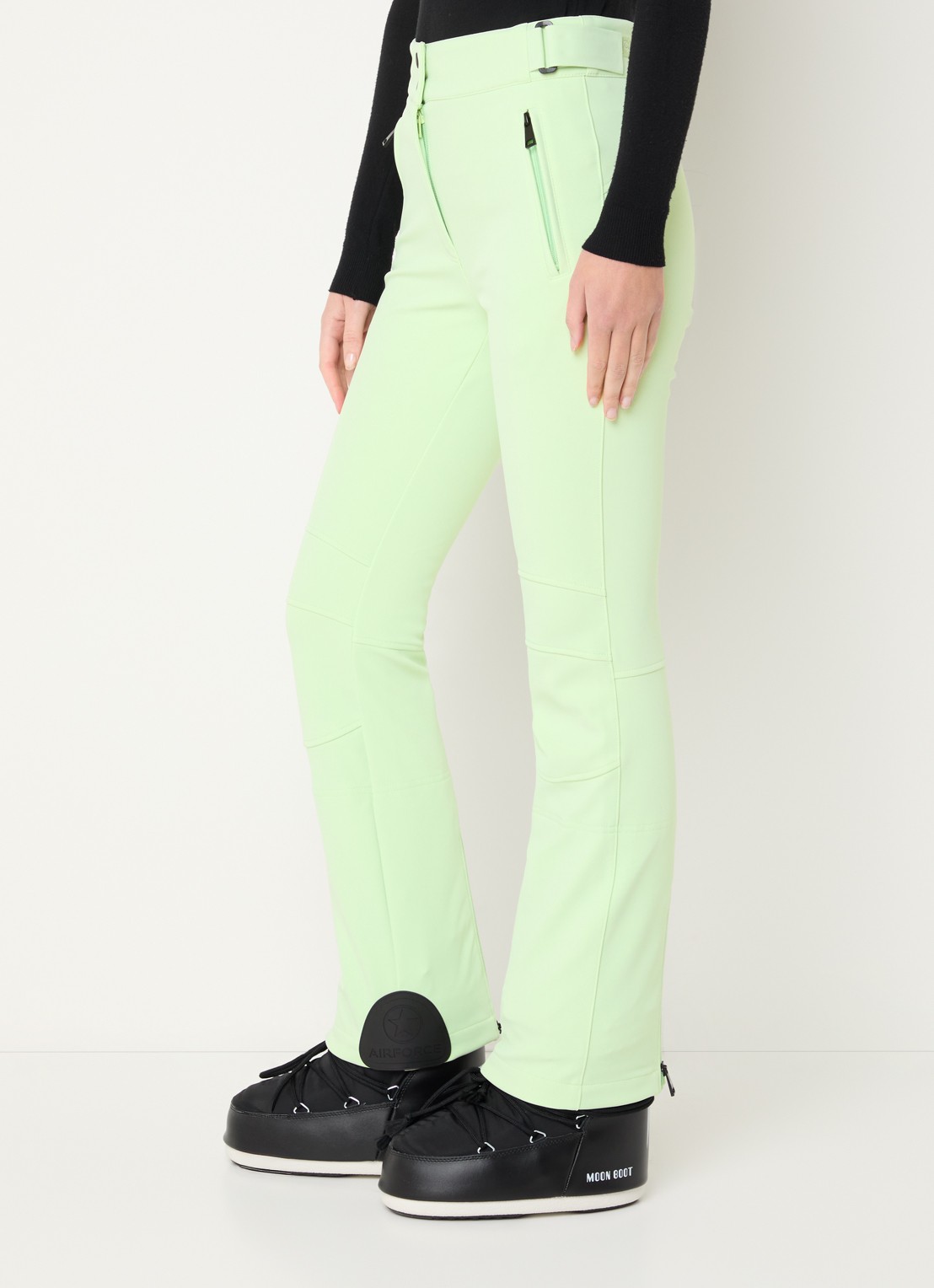 Airforce Sundance Mountain high waist flared skibroek met ritszakken - detail 3 lindegroen