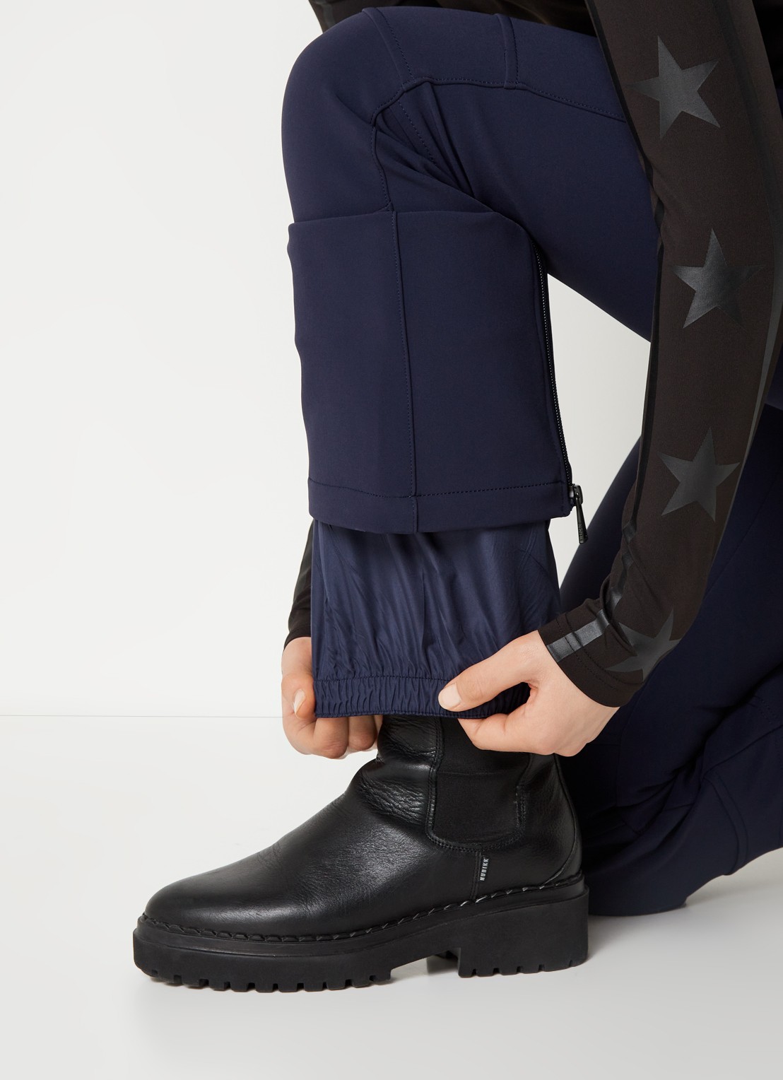 Airforce Sundance Mountain high waist flared skibroek met ritszakken - detail 4 indigo