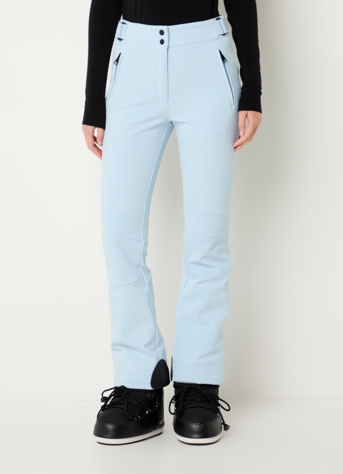 Airforce Sundance Mountain high waist flared skibroek met ritszakken - detail 4 lichtblauw