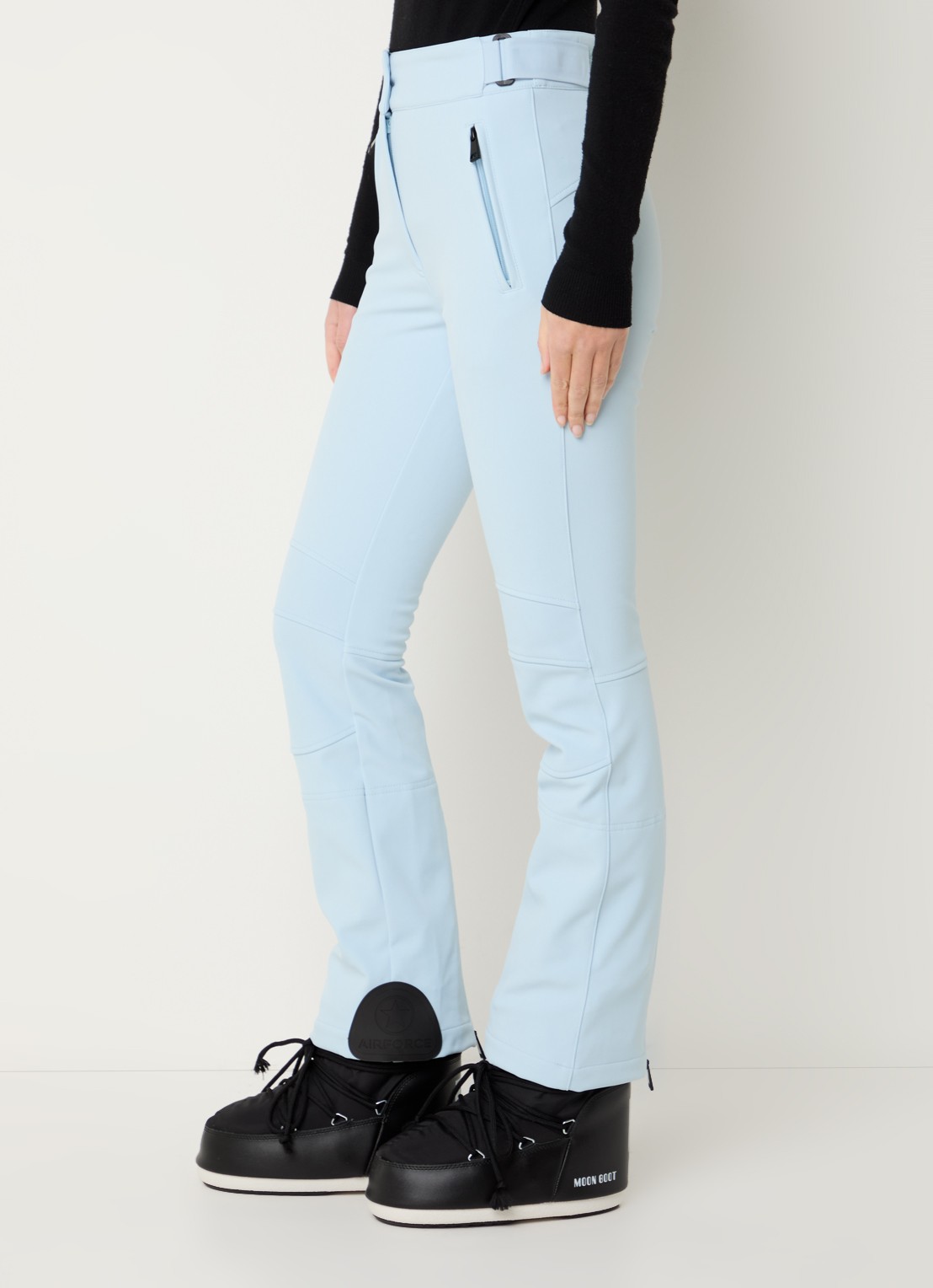 Airforce Sundance Mountain high waist flared skibroek met ritszakken - detail 5 lichtblauw