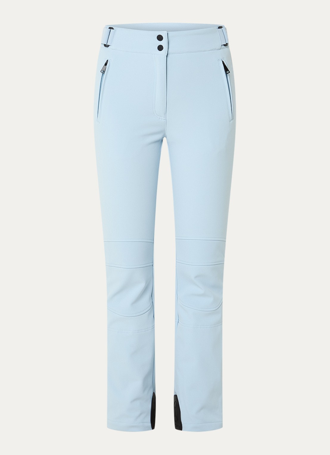 Airforce Sundance Mountain high waist flared skibroek met ritszakken - voorkant 2 lichtblauw