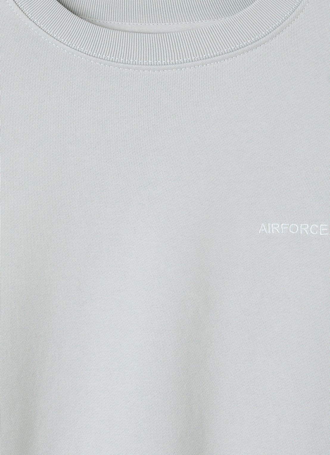 Airforce Sweater met logo- en backprint - detail 3 lichtgrijs