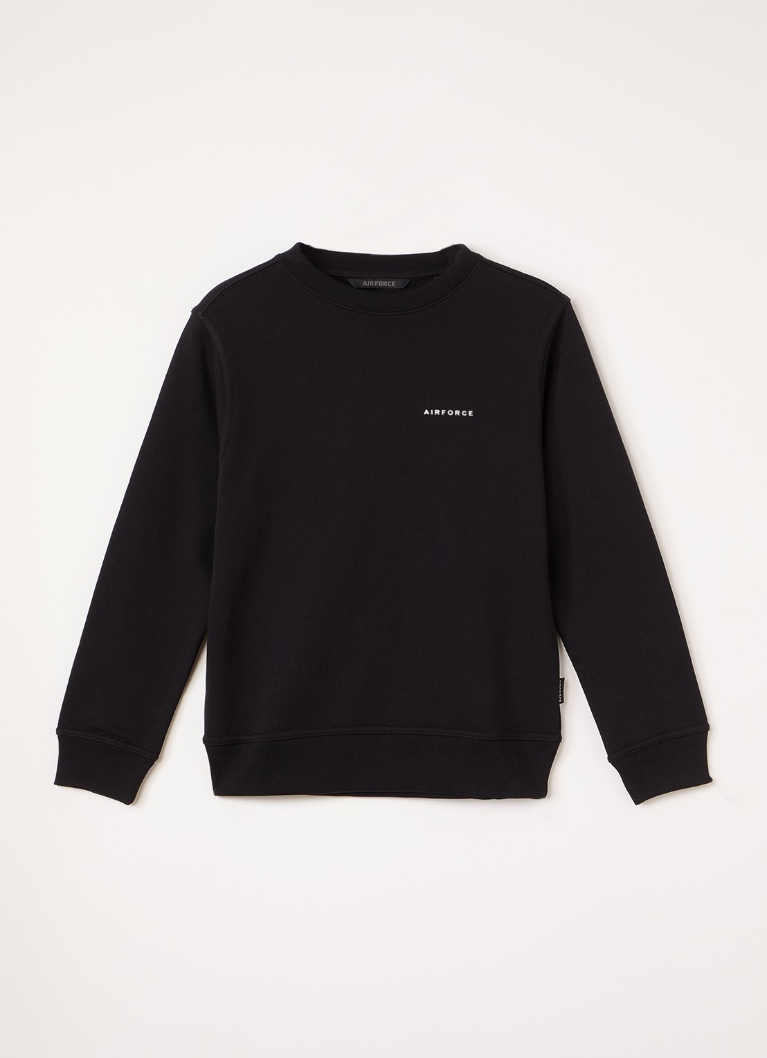Airforce Sweater met logo - voorkant zwart