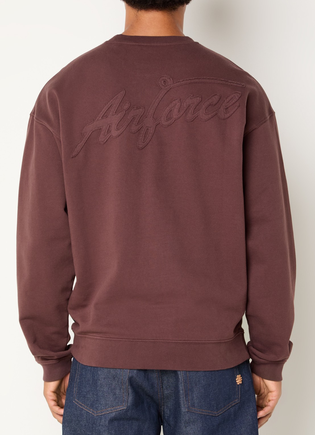 Airforce Sweater van katoen met logo - detail 2 bruin