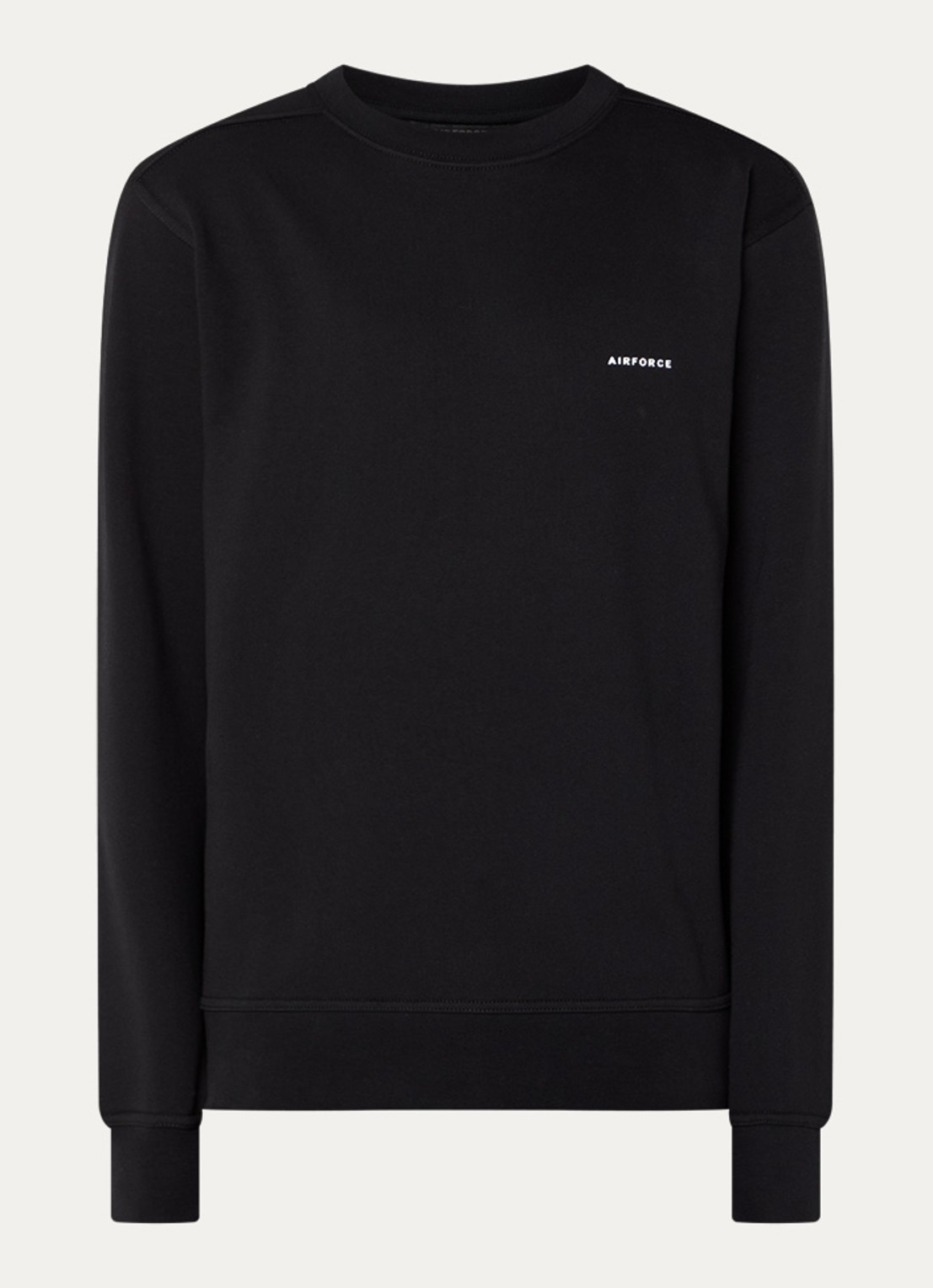 Airforce Sweater van  katoen met logo - voorkant zwart
