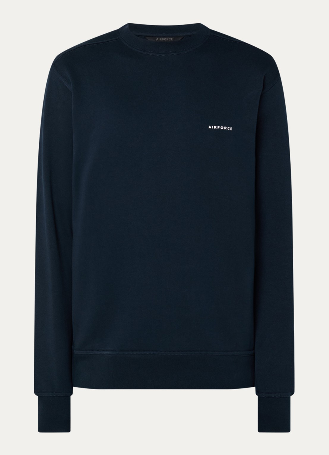 Airforce Sweater van  katoen met logo - voorkant 3 donkerblauw