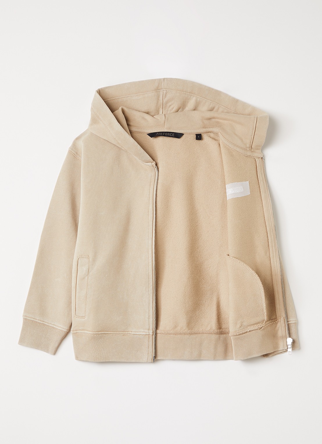 Airforce Sweatvest met logoborduring - voorkant 4 staalblauw