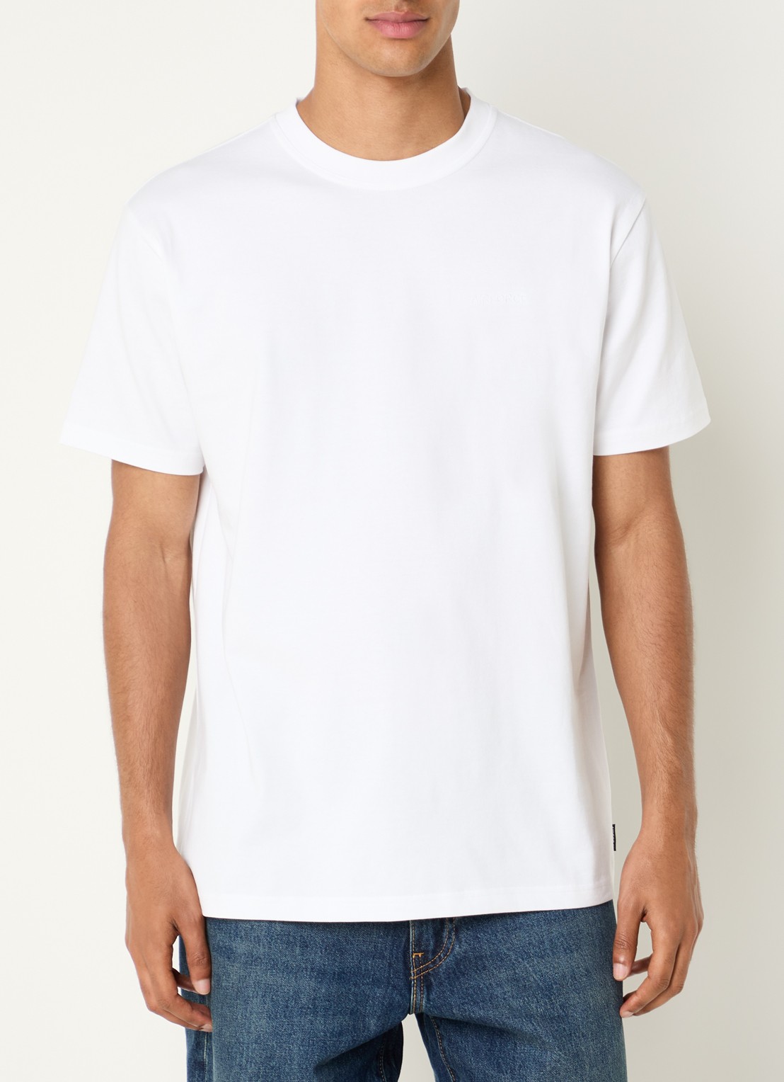 Airforce T-shirt met logo- en backprint - achterkant 4 wit