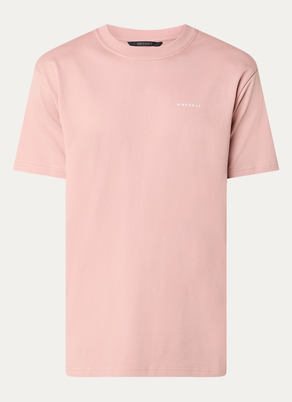 Airforce T-shirt met logo - voorkant zalmroze