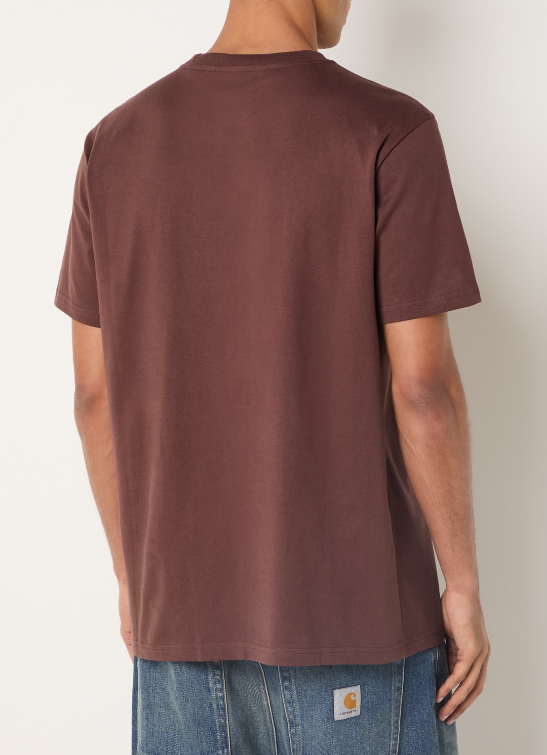 Airforce T-shirt met logo - achterkant 4 kastanjebruin