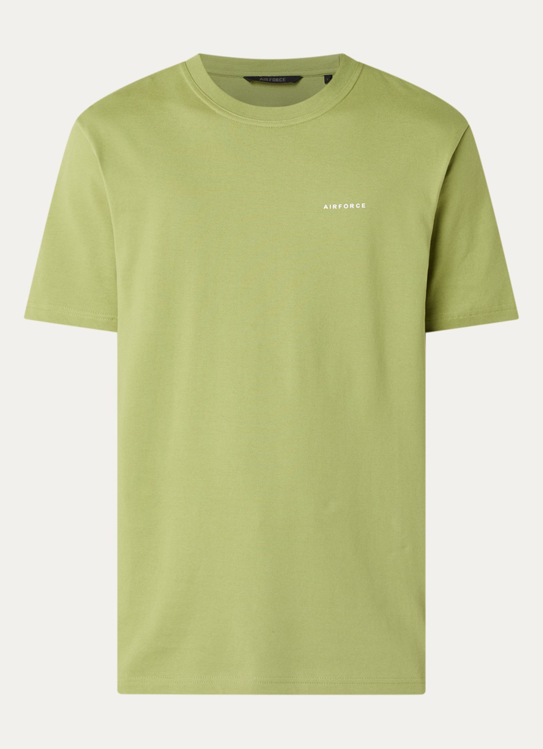 Airforce T-shirt met logo - voorkant mosgroen
