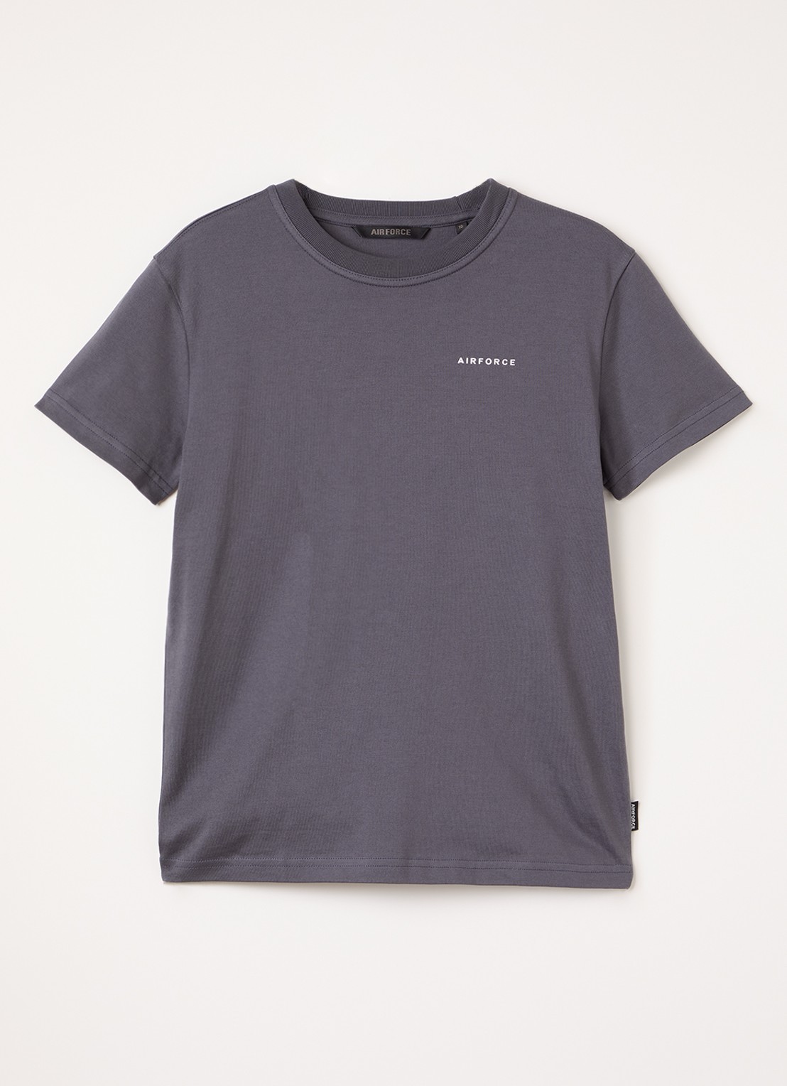 Airforce T-shirt met logo - voorkant donkergrijs