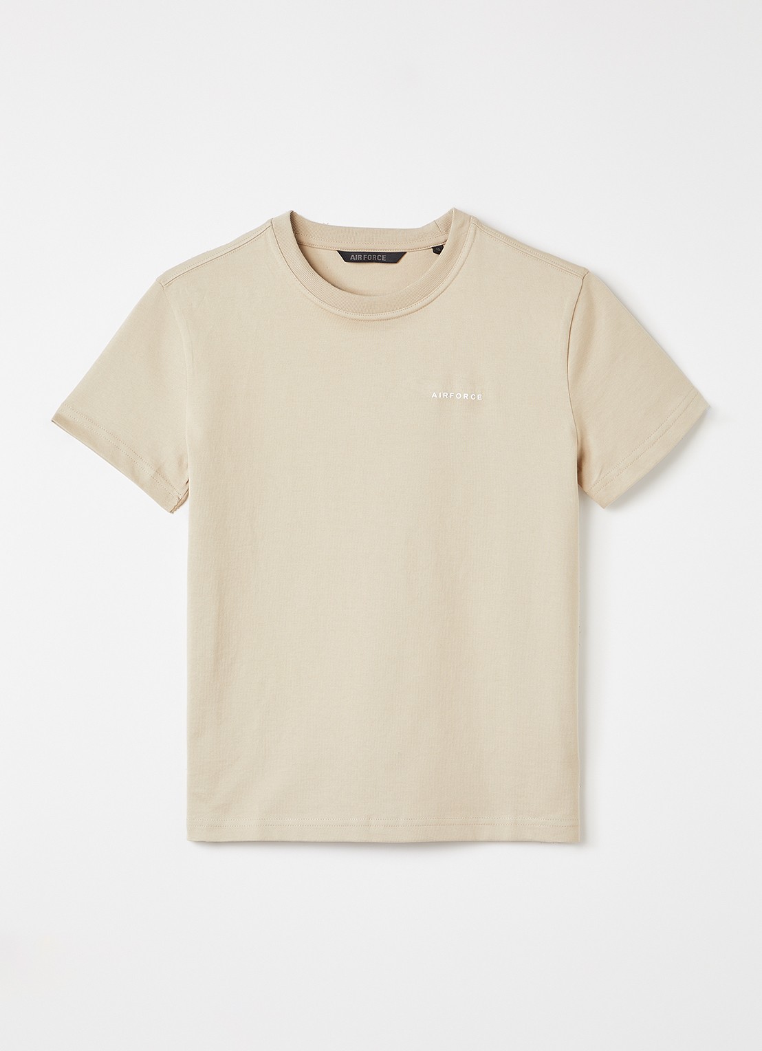 Airforce T-shirt met logo - voorkant 3 beige