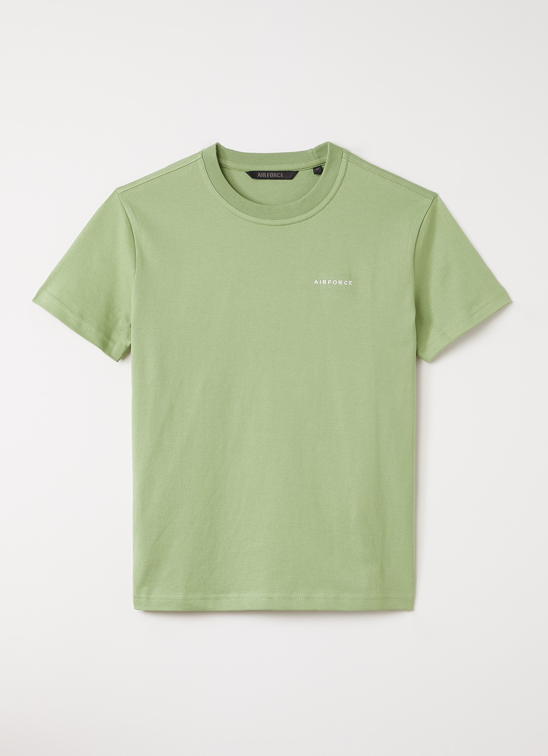 Airforce T-shirt met logo - voorkant groen