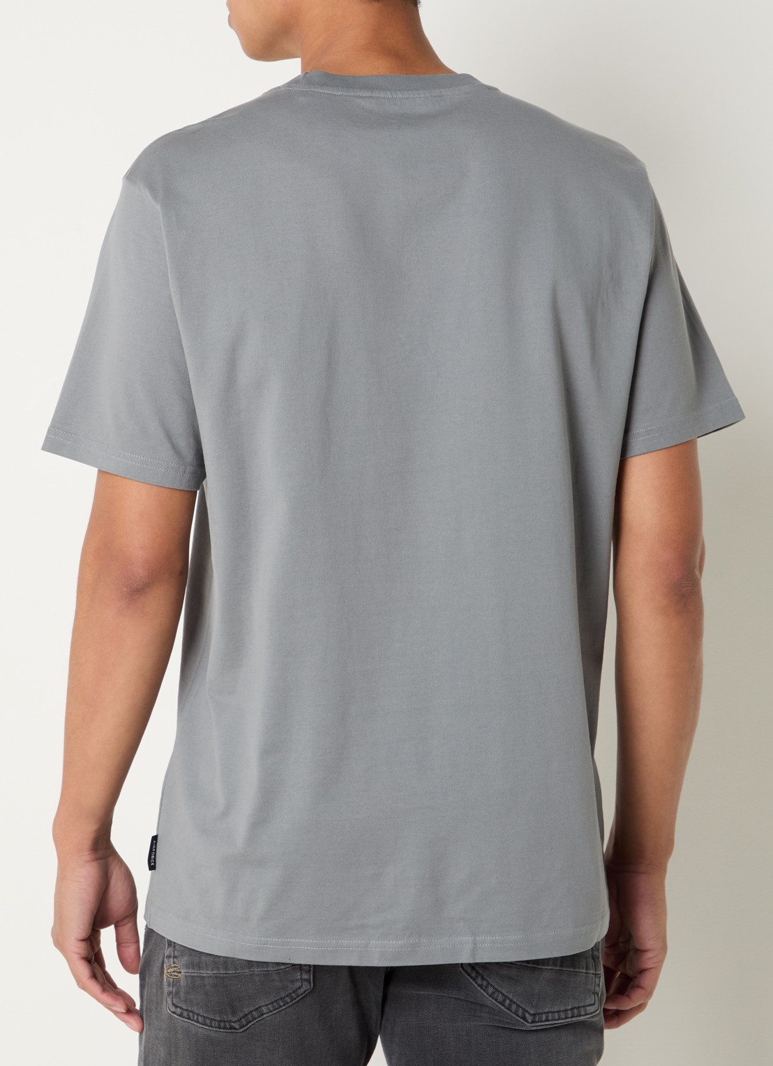 Airforce T-shirt van  katoen met logo - achterkant 4 grijs