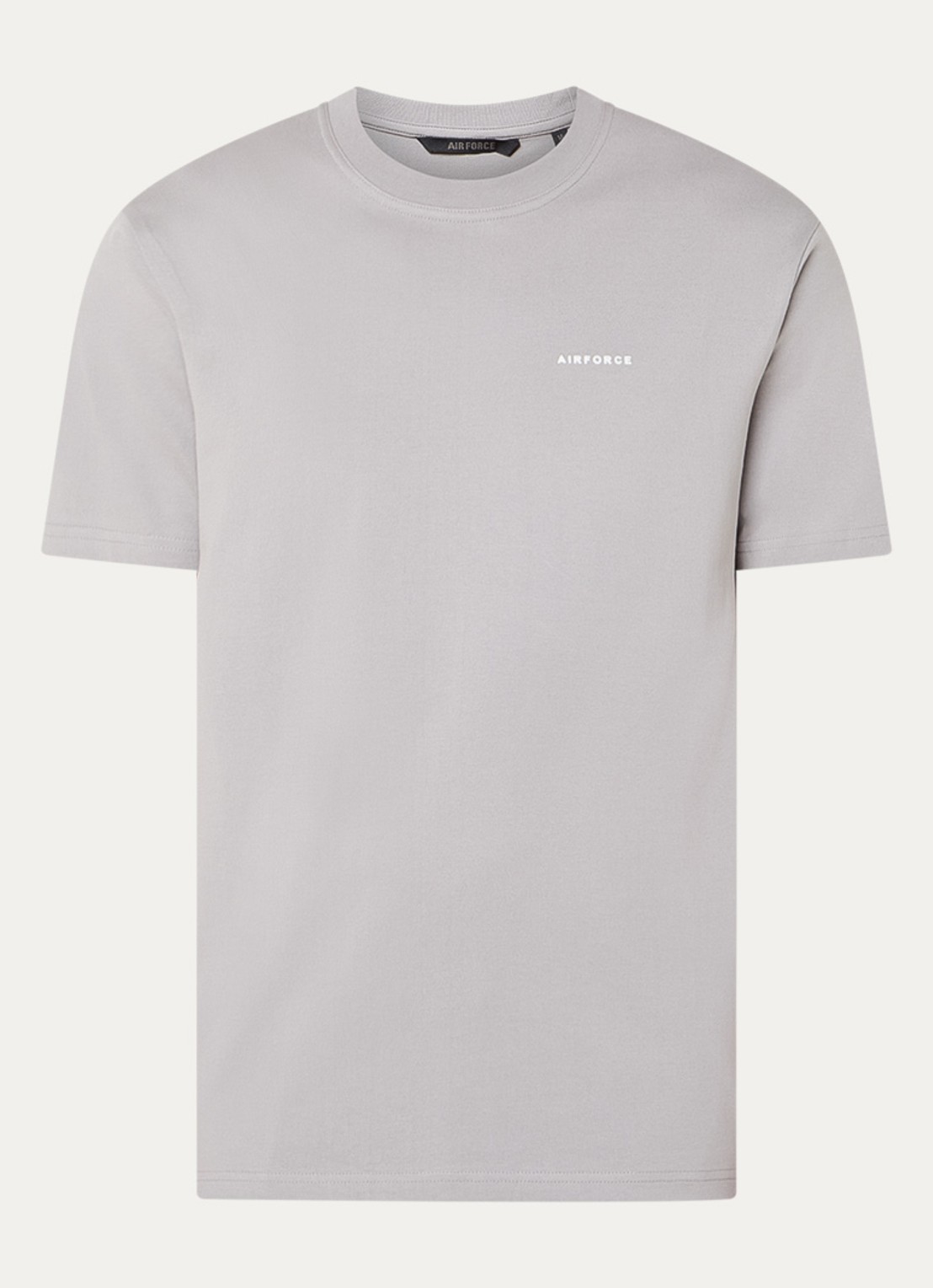 Airforce T-shirt van  katoen met logo - voorkant donkergrijs
