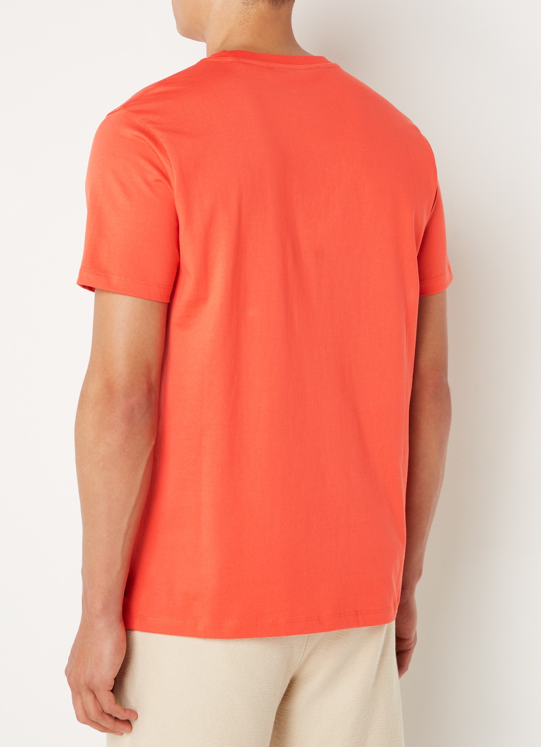 Airforce T-shirt van  katoen met logo - achterkant 3 oranjerood