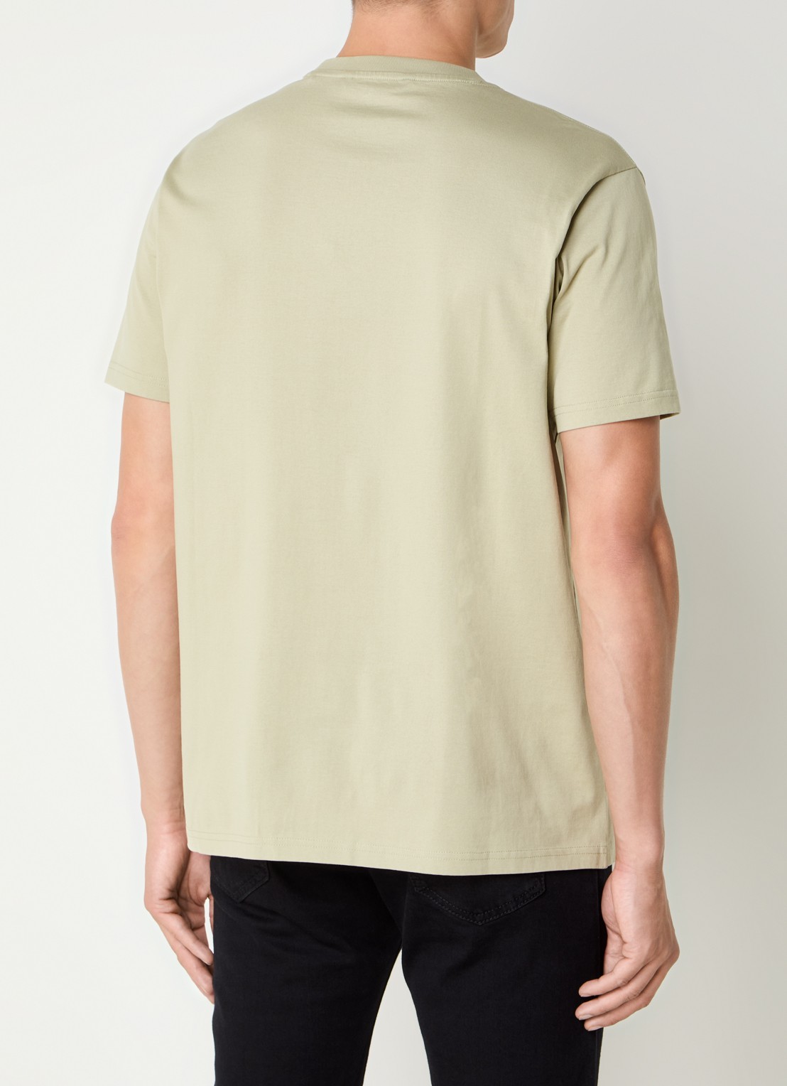 Airforce T-shirt van  katoen met logo - achterkant 2 lindegroen