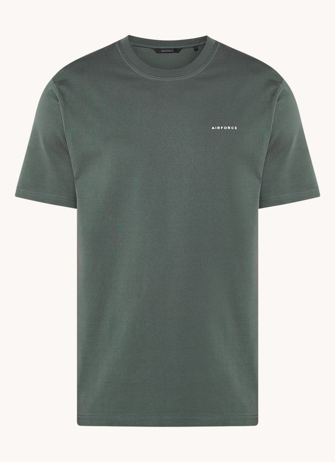 Airforce T-shirt van  katoen met logo - voorkant 2 groen