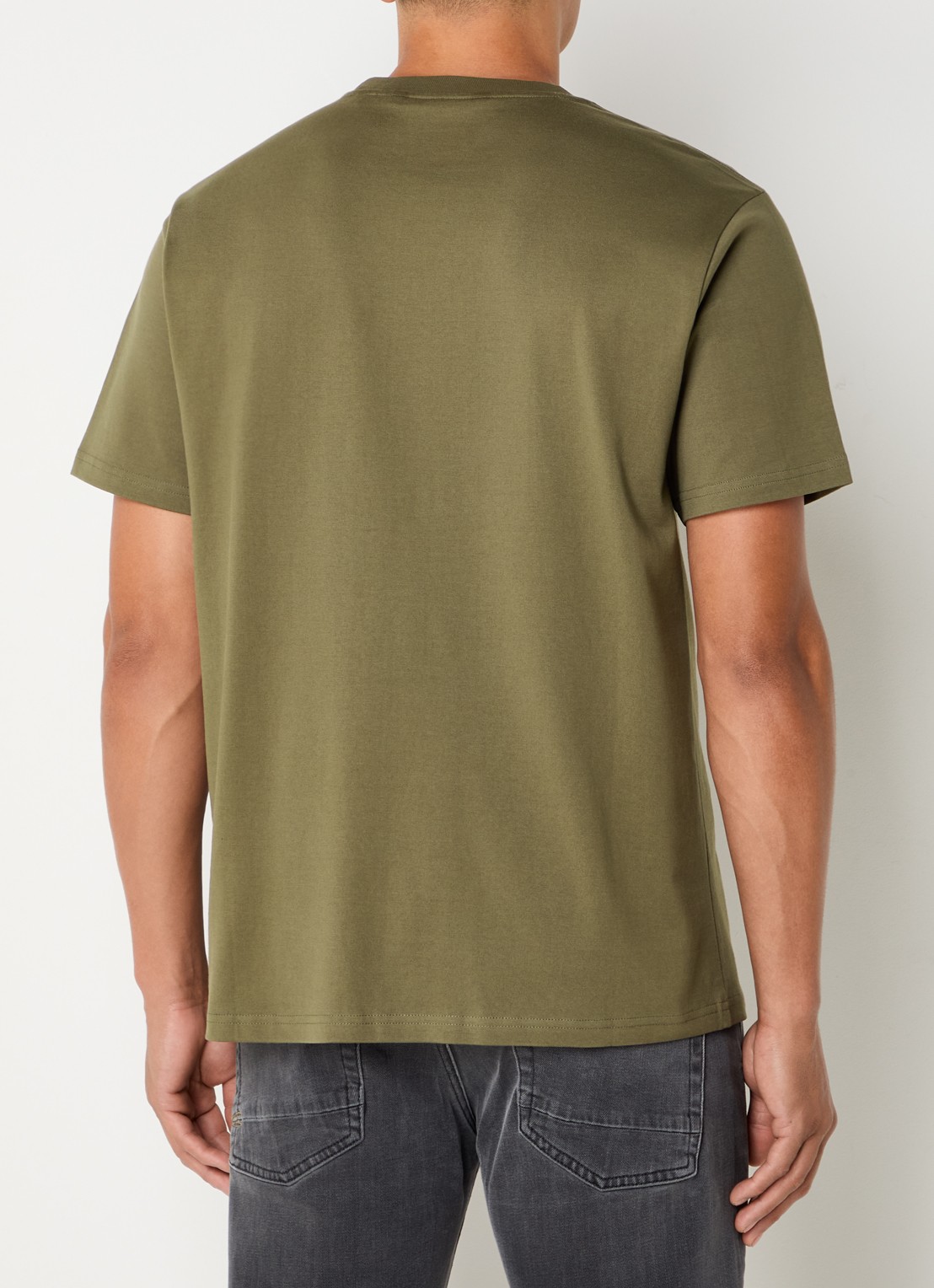 Airforce T-shirt van  katoen met logo - achterkant 4 olijfgroen