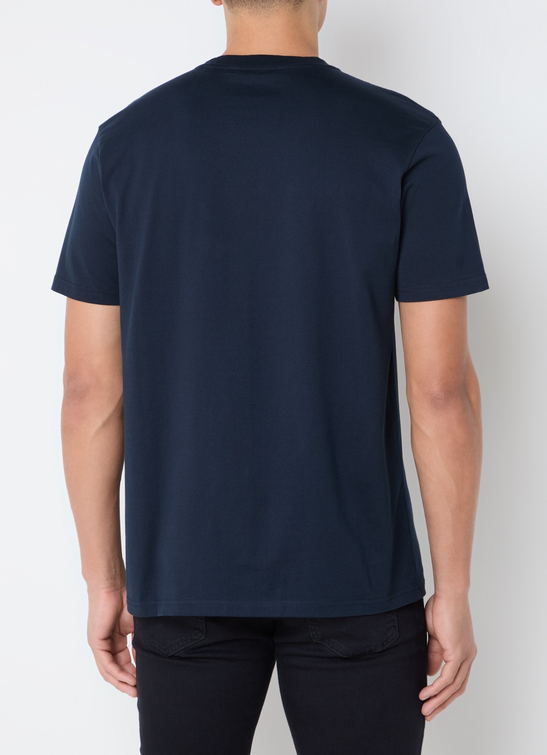Airforce T-shirt van  katoen met logo - achterkant donkerblauw