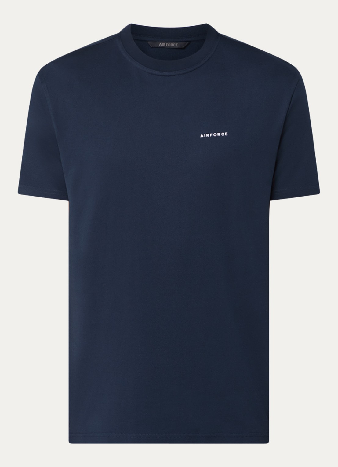 Airforce T-shirt van  katoen met logo - voorkant 2 donkerblauw