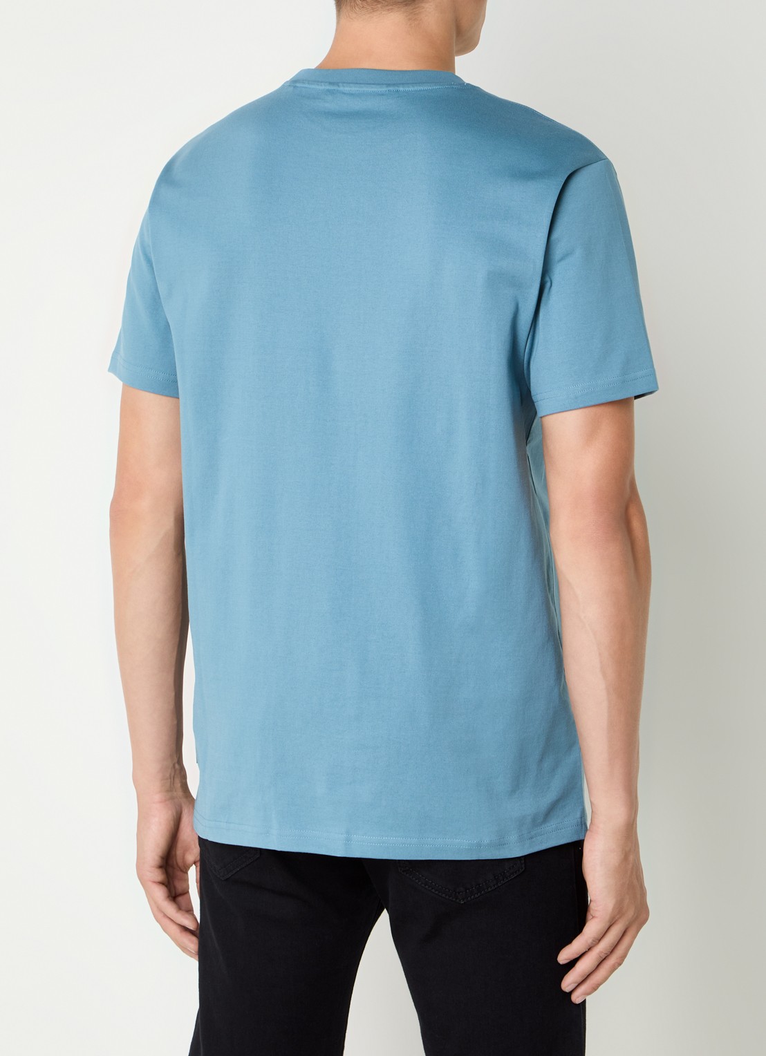 Airforce T-shirt van  katoen met logo - achterkant 4 staalblauw